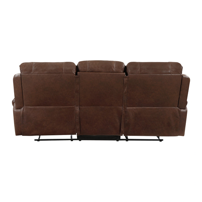 Newnan Double Reclining Sofa with Center Drop-Down Cup Holders, Receptacles and USB Ports