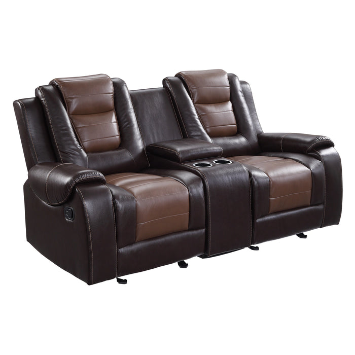 Briscoe Double Glider Reclining Love Seat with Center Console
